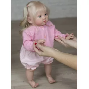 Muñecas bebé renacido 24" hechas a mano vinilo silicona recién nacido niño lindo juguete de regalo para niña - Imagen 1 de 7