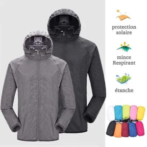 Camping Rain Jacket Men Women Waterproof Sun Protection Clothing Fishing Hunting - Picture 1 of 14