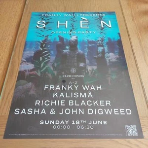 SHEN FRANKY WAH @ CLUB CHINOIS IBIZA 2023 - IBIZA CLUB POSTERS - DJ DANCE MUSIC - Picture 1 of 24