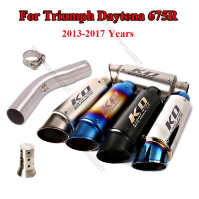 Tubo de enlace de escape 51 mm punta silenciador DB Killer para Triumph Daytona 675R 2013-2017 Foto 1 de 4