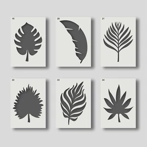 Tropical Leaf Stencils for Home Decor - Wall Art - Arts & Crafts. LOT 4 - Picture 1 of 10
