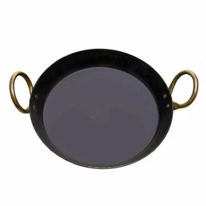 Heavy Base Iron Flat Kadai ,Black (10 inch) - Picture 1 of 3