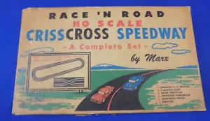 Vintage Marx Race 'N Road CrissCross Speedway #21430 HO Slot Car Set w/ Box - Picture 1 of 6