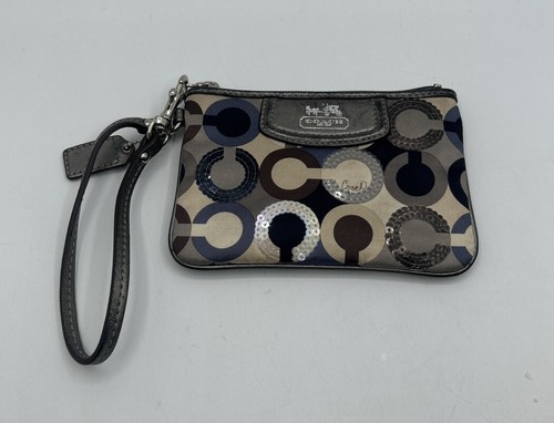 Coach Braccialetto Paillettes Multicolore Grigio Marrone Beige Acciaio Blu