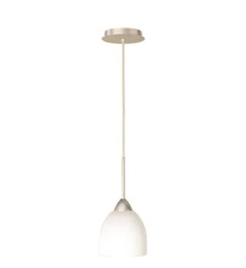 Monument 1-Light Pendant Frosted Opal Glass Brushed Nickel 2479569 - Picture 1 of 3