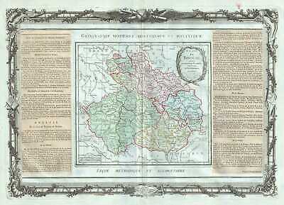 1786 Desnos And De La Tour Map Of Bohemia Or Czech Republic • 371.15$