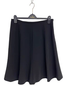 Amanda Smith Women's Black Chiffon Asymmetrical Knee Length Skirt Size 14 - Picture 1 of 11