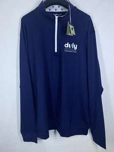 Horn Legend Sweater Mens XL Blue 1/4 Zip Performance Pullover Bamboo Luxury NWT - Picture 1 of 12