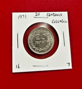 1971 20 CENTAVOS COLOMBIA COIN - NICE WORLD COIN !!!  - Picture 1 of 2