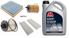 For Peugeot Partner 1.6 BlueHDi 15-20 Oil Air Fuel Cabin Filters Oil Service Kit