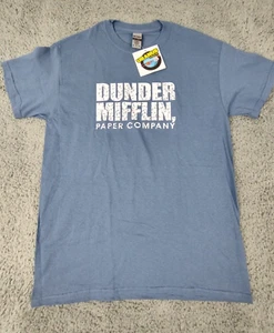 Dunder Mifflin "The Office" Men's Size M Blue T-Shirt Paper Company NWT - Picture 1 of 7