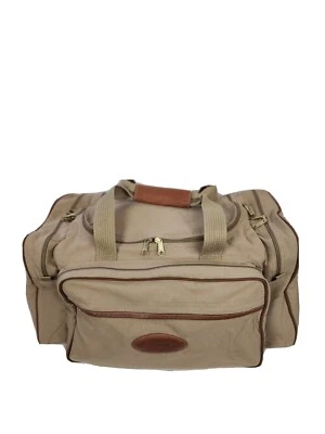 Ford Eddie Bauer Edition Duffle Bag Canvas With Leather Accents Beige - Image 1 of 4