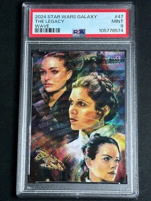 2024 Star Wars Galaxy Chrome Wave Refractor The Legacy #47 PSA 9 Padme SSP /99 - Image 1 of 2