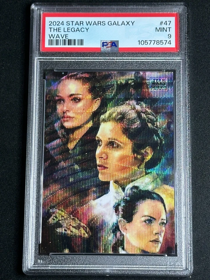 2024 Star Wars Galaxy Chrome Wave Refractor The Legacy #47 PSA 9 Padme SSP/99 Foto 1 de 2