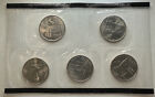 2001-Denver Mint State Quarters Set 5 Coins In Original Us Mint Cellophane