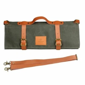 Chef Cuchillo Billetera Bolsa Cuchillos Rollo de Cocina Cargar Chef Estuche 10 Ranuras Bolsa de Almacenamiento - Imagen 1 de 12