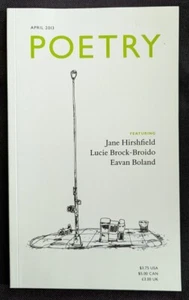 Poetry Magazine, April 2013, Vol 202, No 1, PB 2013, Christian Wiman, Editor - Imagen 1 de 2