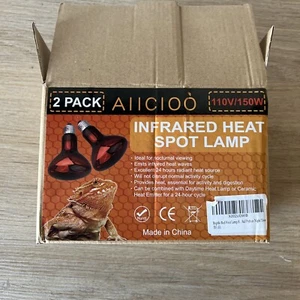 Reptile Heat Lamp Combo Set - 150W Day and Night Reptile Light Bulb - Picture 1 of 3