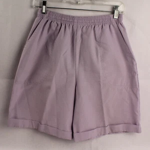 Koret Francisca Vintage Purple Shorts XS Elastic Waist Pockets Pre-Owned - Picture 1 of 5