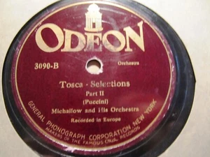1923 MAX Michail MICHAILOW Jewish Russian Violin TOSCA Selections ODEON 3090 _ - Picture 1 of 2