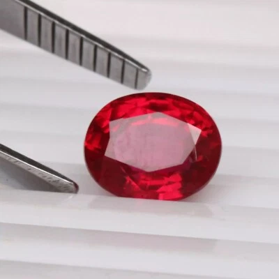 Red Loose Ruby 7.60 Ct. Oval Cut Mozambique Precious 100% RARE Gemstone - Image 1 of 4