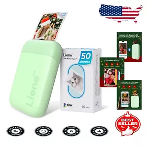 Lightweight 2x3” Photo Printer - Portable Printers with 50 Color Sticky Papers - Picture 1 of 10