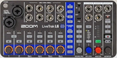 Zoom LiveTrak L6 10-Channel Digital Mixer Ultra-compact Recorder Multitrack - Image 1 of 4