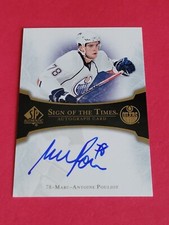 MARC-ANTOINE POULIOT 2007-08 UPPER DECK SP AUTHENTIC SIGN OF THE TIMES AUTOGRAPH
