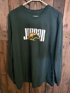 Jordan Long Sleeve Tee Mens MJ Sports DNA Crewneck Graphic T Shirt Green Size XL - Picture 1 of 3