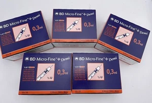 5 x BD Microfine Demi 0,3ml U-100 (100pc) - Imagen 1 de 1