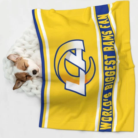St. Louis Rams "World's Biggest Rams Fan" Pet Blanket for Puppy & Cat,fans Gift Cover