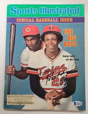 Rod Carew Signed Full Sports Illustrated Magazine 4/10/78 Twins Angels Beckett  - Image 1 of 4