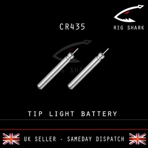 Batería Rig Shark™ 2 x CR435 para punta de caña de pescar de mar alerta de mordedura de golpe ligero - Imagen 1 de 3