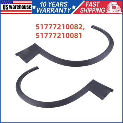 Front Set Of 2 LH & RH Side Textured Wheel Opening Molding Fits BMW X3 X4 Foto 1 de 4