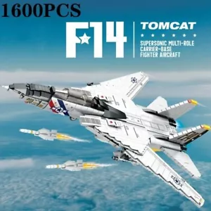 F14 TOMCAT - Kampfjet aus Bausteinen - 1600 Teile Militärflugzeug - Geschenkidee - Bild 1 von 6