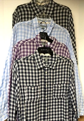 Men's Long Sleeve Button Up, Martin Gordon Plaid  assorted colors Cotton New - Image 1 of 4