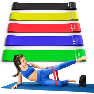 Resistance Bands Exercise Sports Loop Fitness Home Gym Yoga Latex Set Or Singles - Picture 1 of 21