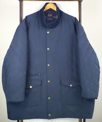BROOKS BROTHERS Size 4XL Mens Field Jacket Full Zip Insulated Navy Blue Corduroy - Image 1 of 4