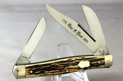 Cuchillo de ganadero HENCKELS 190LTD, asas de ciervo, 1975, nunca transportado ni usado Foto 1 de 4