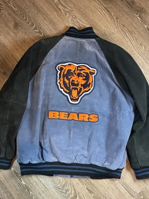 Vintage NFL Mens Size XL Chicago Bears Football Suede Full Zip Jacket NFL - Image 1 of 4