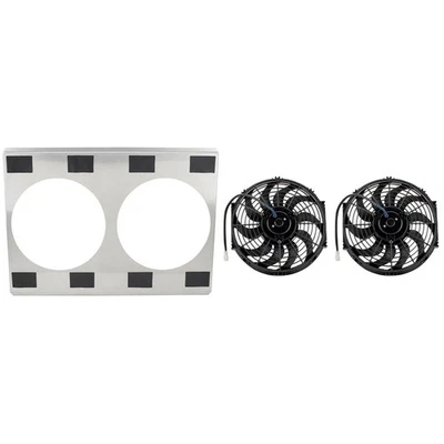 Combo doble ventilador y cubierta de 12 pulgadas para radiadores de 31 pulgadas Foto 1 de 4