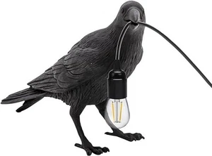 Harz Glück schwarz Vogel Krähe Nachtlicht Nachttisch kreativ Steck Tischlampe - Bild 1 von 27