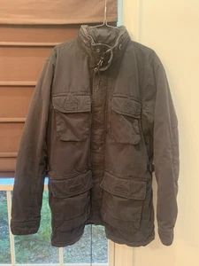 Abercrombie & Fitch Mens Sawtooth Utility Field Jacket Quilt Lined Hooded Coat L - Picture 1 of 14