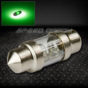 31MM GREEN HIGH POWER AUTO INTERIOR DOME 12V LIGHT BULB LAMP w/ 3MM ROUND LED - Picture 1 of 1
