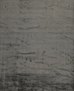 Square Tribal Style Area Rug 10x10 Handmade with Artistic Corner Embellishments - Picture 1 of 15