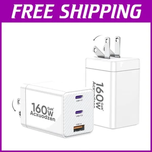 2-Pack USB C Charger Block, Dual 65W Fast Charging, GaN Tech - Picture 1 of 9