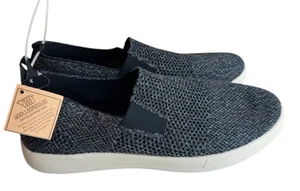 WOOLLOOMOOLOO Suffolk 39 EU Slip On Merino Wool Comfort Sneakers Dark Grey/black - Picture 1 of 13