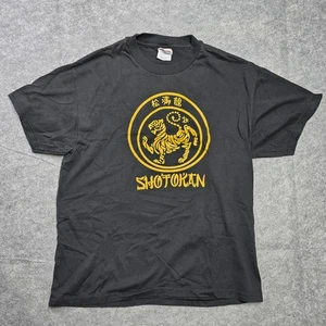 Camisa Shotokan De Colección Para Hombre Grande Negra Karate Tigre Gráfico Hanes 50/50 Años 90 - Imagen 1 de 6