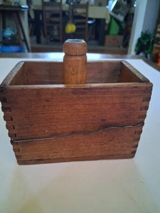 Antique Wooden Butter Mold 3x5x3.5 - Picture 1 of 13