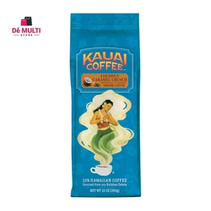 Kauai Hawaiano Caffè Macinato Cocco Caramello Gusto Croccante Sacchetto da 10 oz - 100% - Foto 1 di 13